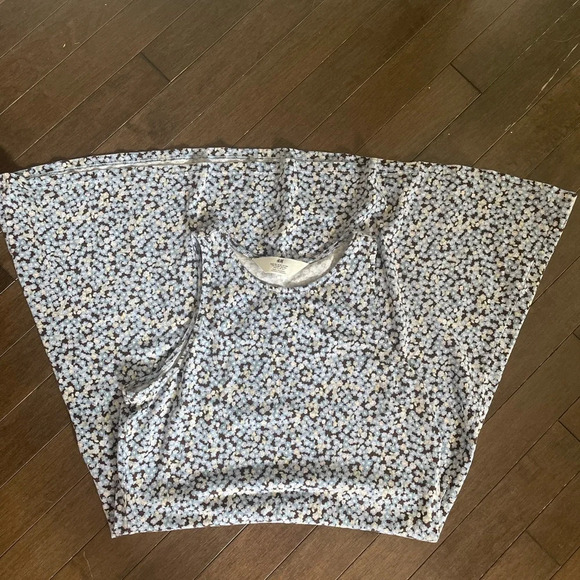 H&M girls summer dress size 14 with blue, white and brown flowers - Picture 2 of 4